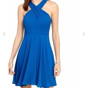 EXPRESS - Blue Keyhole Mini Dress - Size 2